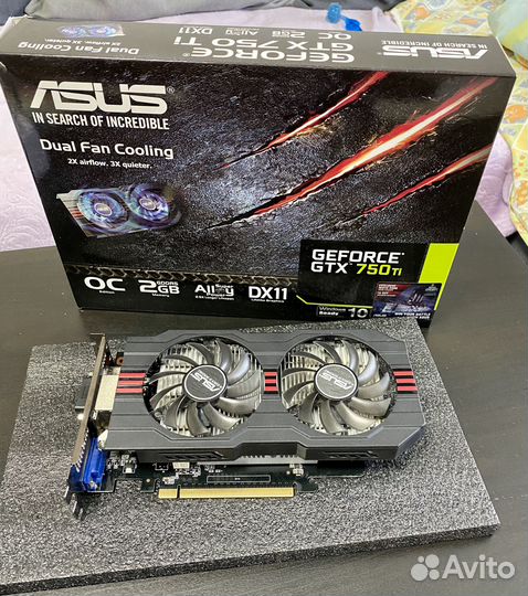 Видеокарта asus Geforce GTX750Ti 2Gb