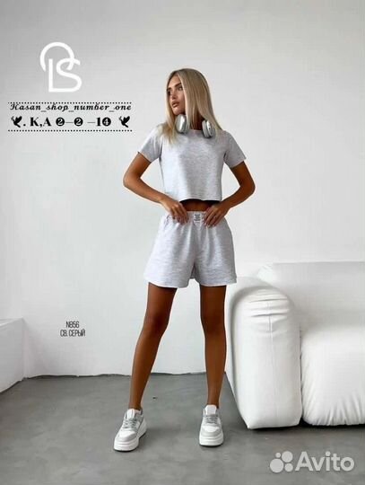 Костюм спортивный топ+шорты