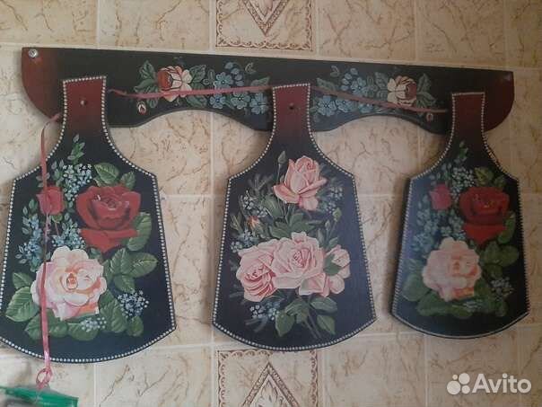 Доска кухонная и хлебница
