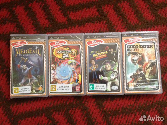 4 диска для psp новые