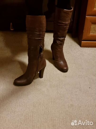 Сапоги зимние 38р. натуральная кожа, мех A&D