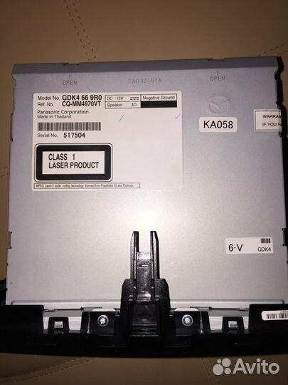 Штатное головное устройство на Мазду 6