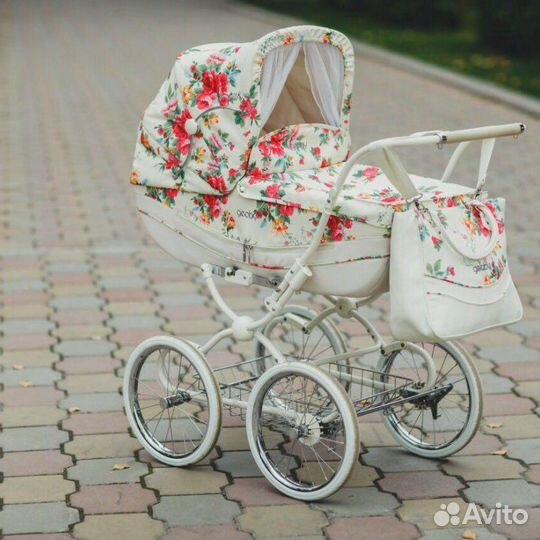 Коляска Geoby Lux C605 Ретро