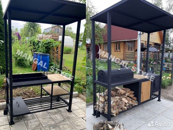 Мангал в стиле лофт