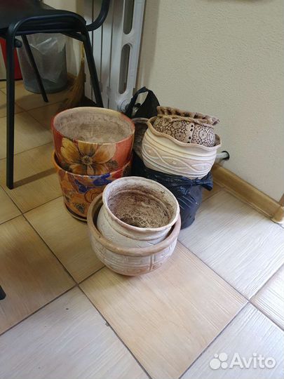 Горшок для цветов глняные