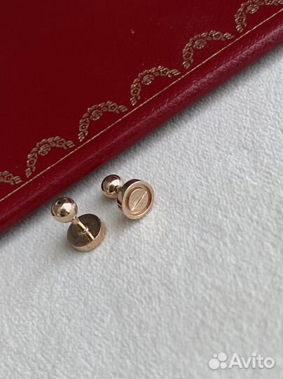 Пусеты cartier. Золото 750. Диаметр 6 мм