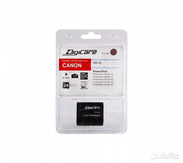 Аккумулятор DigiCare PLC-8L (NB-8L для PowerShot A