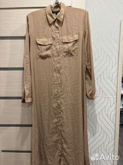 Атласное платье рубашка