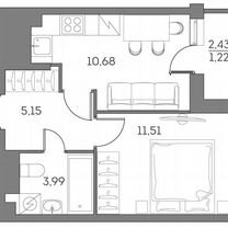 1-к. квартира, 32,6 м², 14/28 эт.