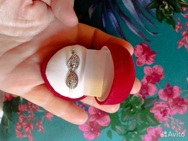 Серебряные серьги СССР