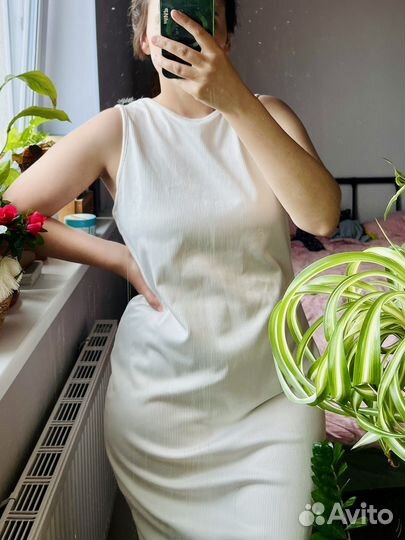 Платье топ H&M молочное 48 50