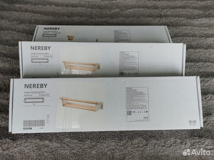 Полка для кухни икеа nereby 40х12х9.9 см, береза