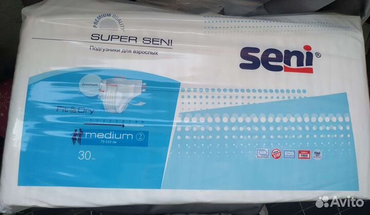 Памперсы для взрослых seni 2 m, 40шт