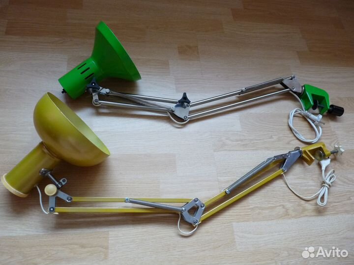 Настольная лампа на струбцине. СССР