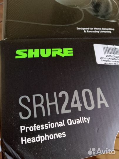 Наушники Shure SRH240A