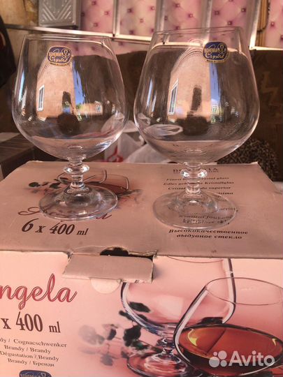 Бокалы богемское стекло