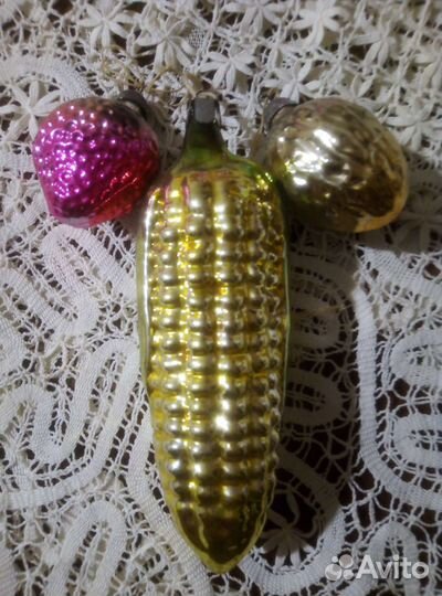 Елочные игрушки СССР Кукуруза Горошек Орешек