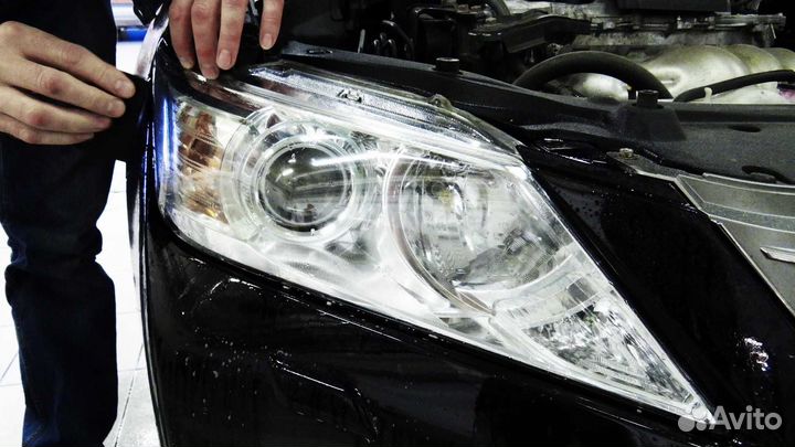 Бронирование фар пленкой