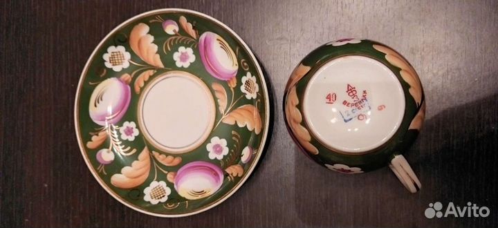 Чайная пара (чашка с блюдцем) Вербилки, СССР