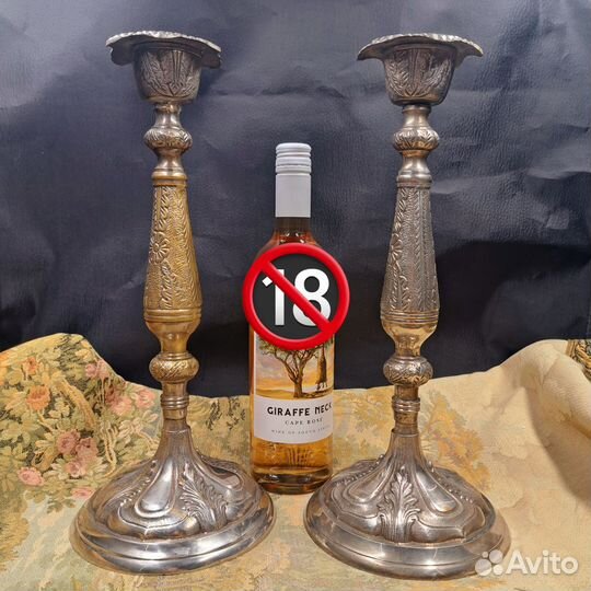 Подсвечники пара, высота 35 см, Клеймо Англия