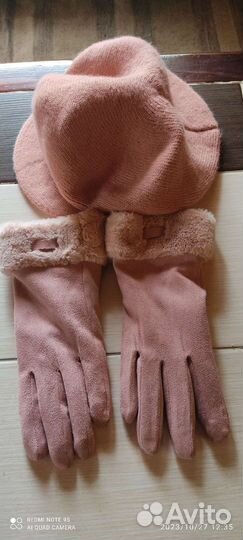 Кепка берет женский и перчатки