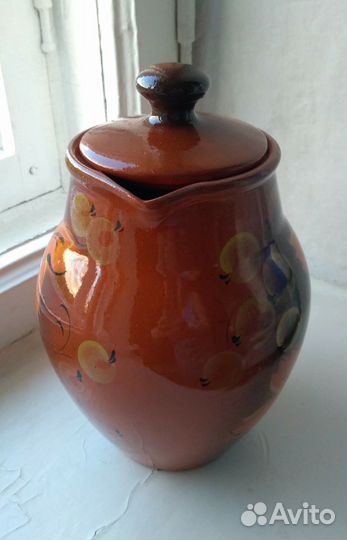 Кувшин керамический с крышечкой