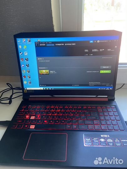 Игровоф ноут бук acer nitro 5 an515-43