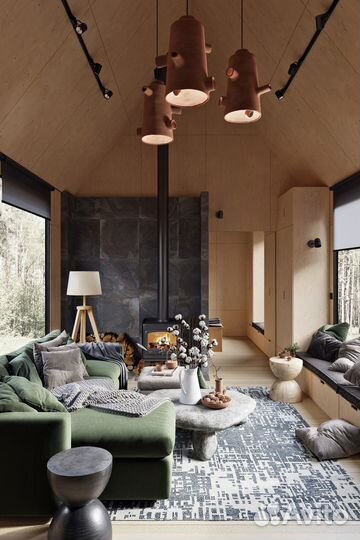 Уютный барнхаус с 2 спальнями 45 м2