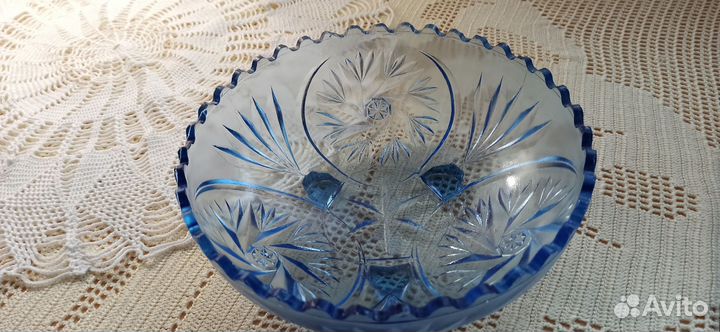 Вазы цветное синее стекло СССР цена за лот