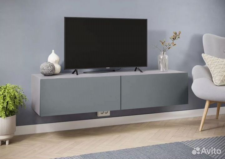 Тумба под тв Модерн мдф титан в наличии
