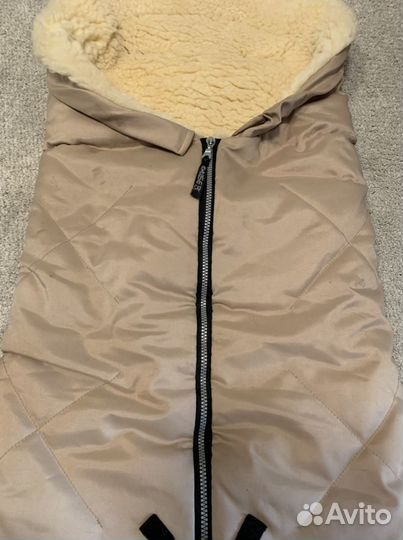 Меховой конверт из овчины в коляску Kaiser