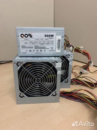 Блок питания ATX 500W qori 300X2 /24+4pin
