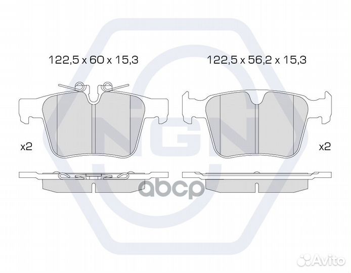Колодки тормозные дисковые керамические зад