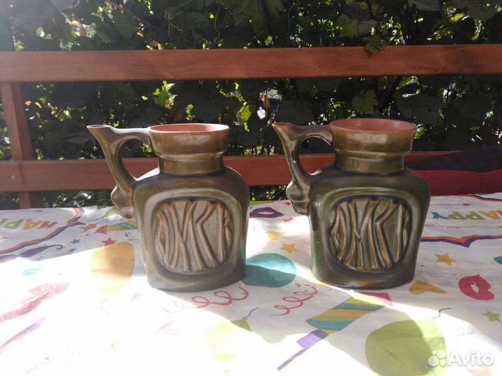2 кружки керамических для минеральной воды