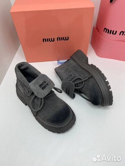 Ботинки женские осень MIU MIU