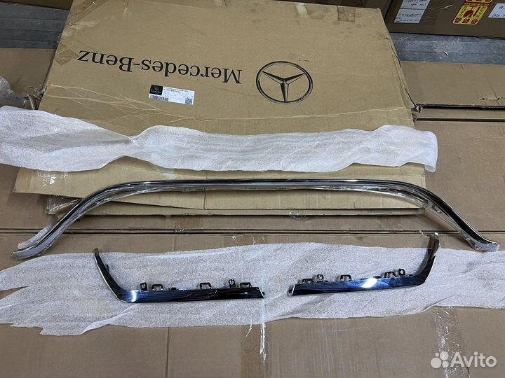 Хром диффузора S63 w222 рестайлинг