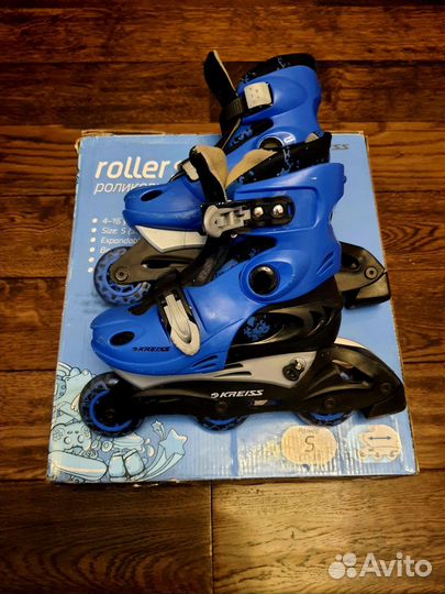 Коньки роликовые детские регулируемые 30-33