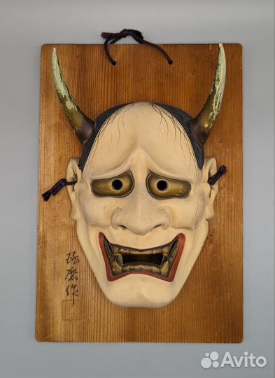 Маска Хання театра Но Япония Винтаж