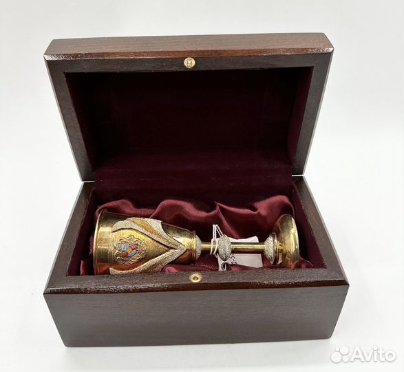 Рюмка серебрянная позолоченная