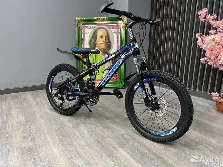 Подростковый велосипед Черный-синий новый