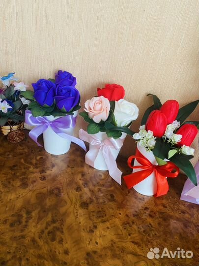 Букет из мыльных цветов