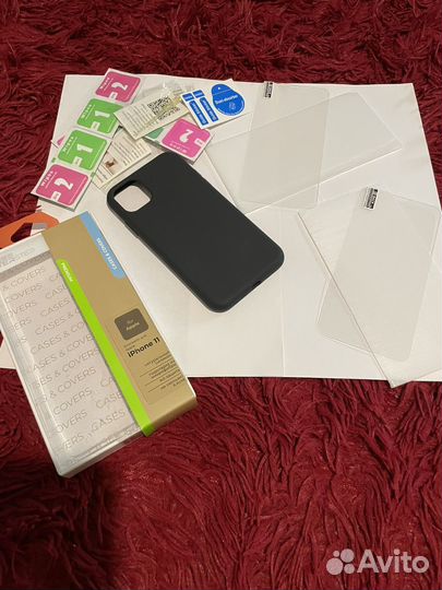 Чехол, стекло на iPhone 11
