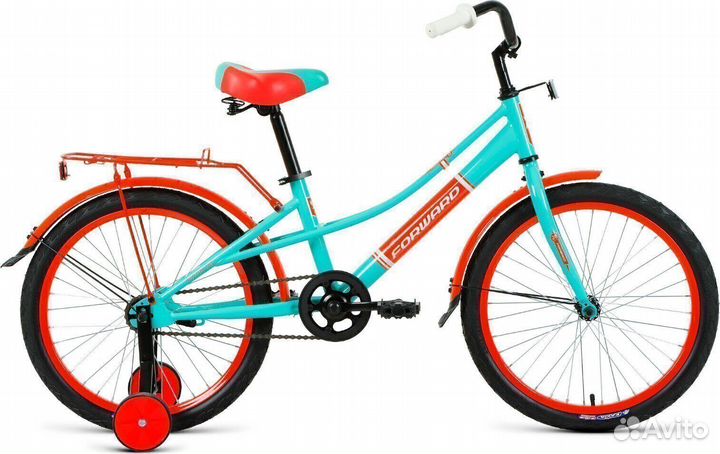 Велосипед Forward Azure 20д. зеленый-красный