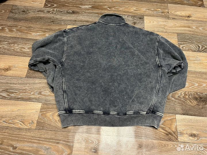 Оверсайз кофта полузамок lime