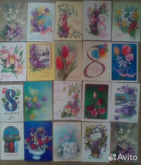 Новые открытки СССР. 8 марта. Международный женски