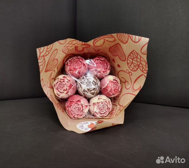 Шоколадные Пионы - 7 шт в Букете