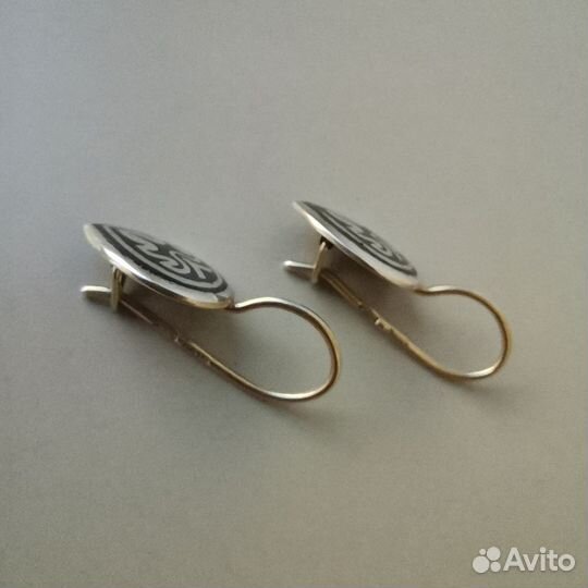 Серьги серебро 875