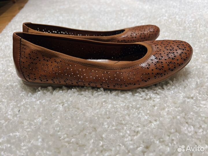 Балетки коричневые Tamaris 40