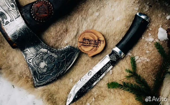 Топор двусторонний кованый Хозяин леса