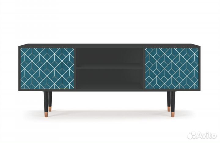 Тв-тумба T2 - Антрацит - Turquoise Geometry